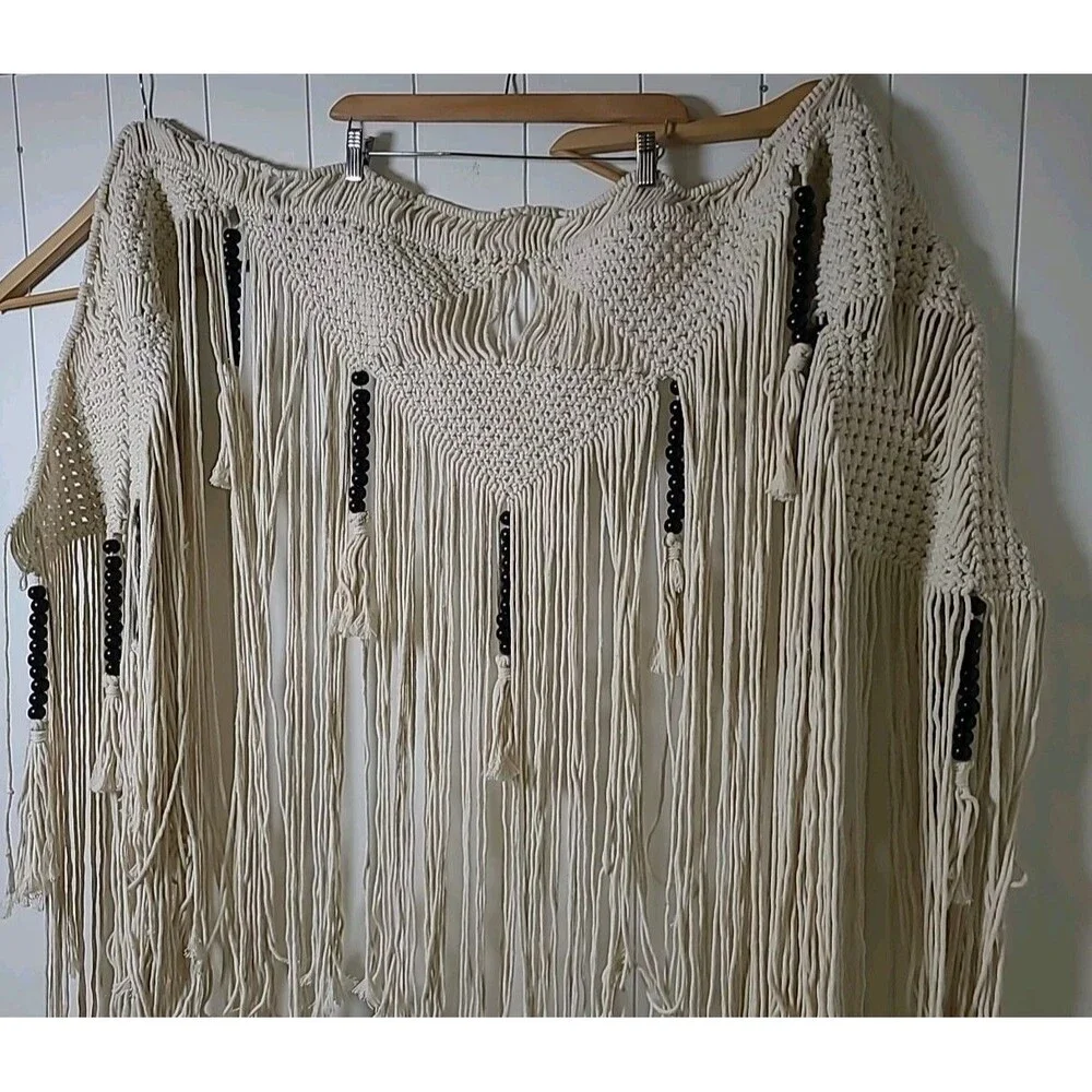 Boho Wall Hanging Bohemian Woven Tapestry Fringe Chic Room Decor 72x 38